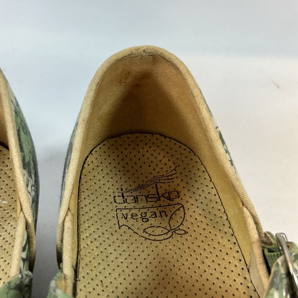 DANSKO Vegan Valerie Shoe Women's Size 11.5US 42EU Green Mary Jane Floral Clog - Picture 10 of 14